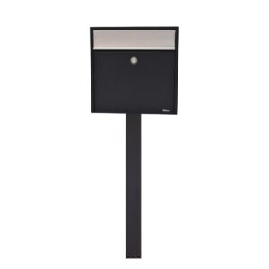 Allux 250 Free Standing Letterbox With FR 2 Stand Black Allux 250 Free Standing Letterbox With FR 2 Stand Black