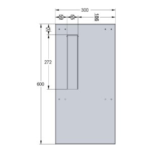 Rear Access Large Letterbox For Gates & Fences W3-7 Dimensions 2