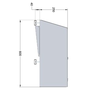 Rear Access Large Letterbox For Gates & Fences W3-7 Dimensions 3