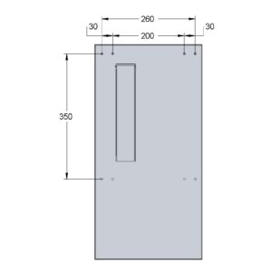 Rear Access Large Letterbox For Gates & Fences W3-7 Dimensions 4