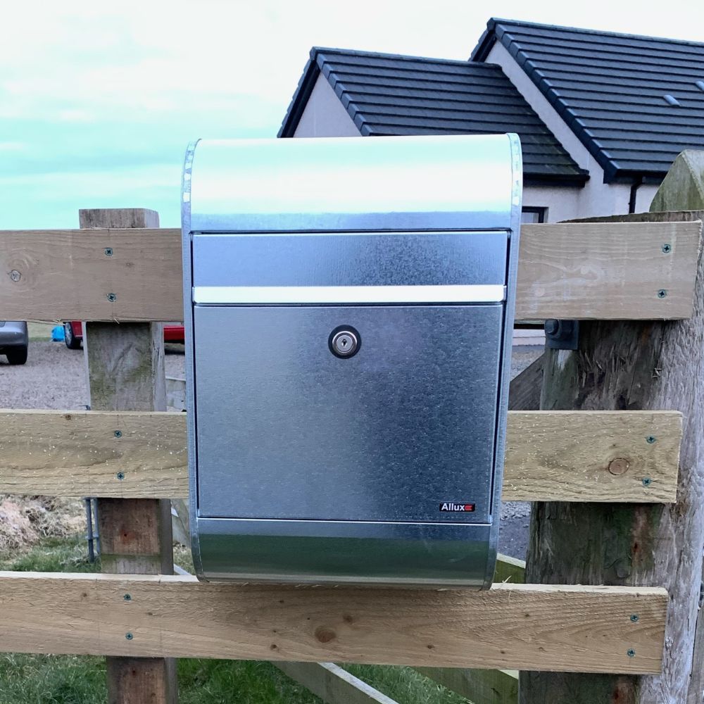 Wall Mounted Letterbox Allux 5000 Galvanised Steel