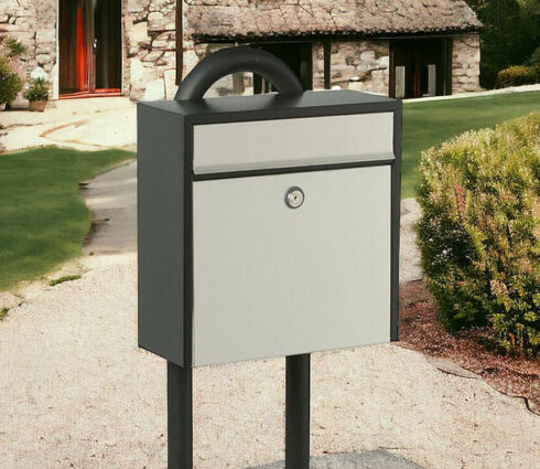 Free Standing Post Box Outdoor Allux 250 1007 Stand Stainless Steel