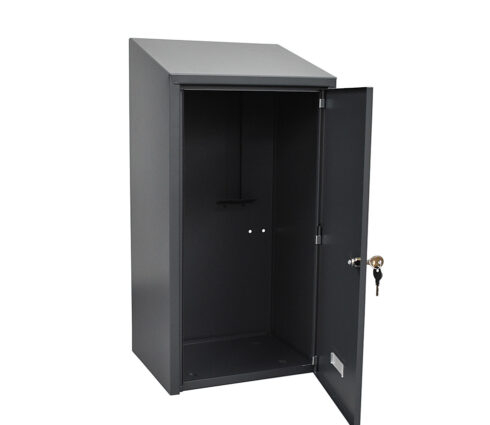 Rear Access Large Letterbox For Gates & Fences W3-7 Dark Grey Open