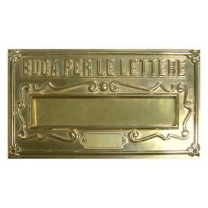 Brass Letter Plate B 02 Polished Brass