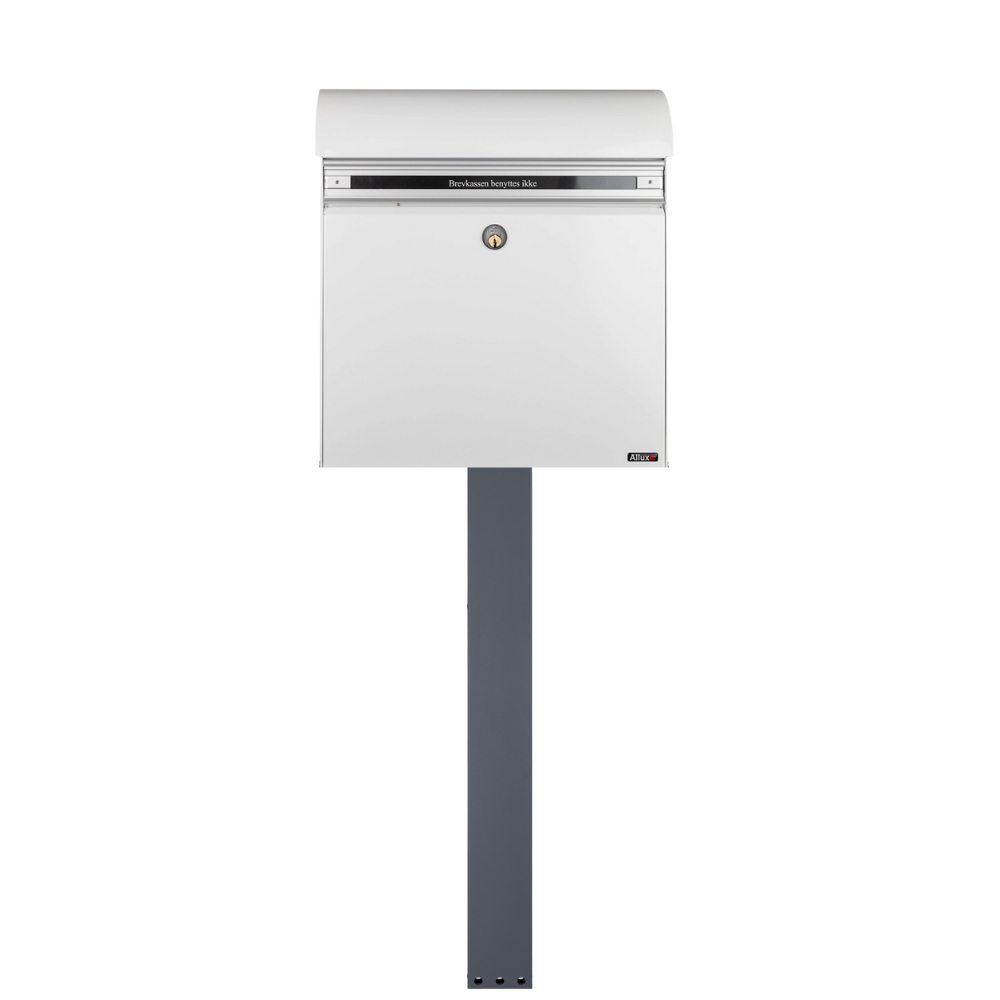 Free Standing External Post Box   Allux KS200 FR 2 White   Whole