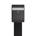 "Grey Post Box/ Black Stand"