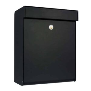 Wall Mounted Letterbox Grundform Villa In Black Wall Mounted Letterbox Grundform Villa In Black