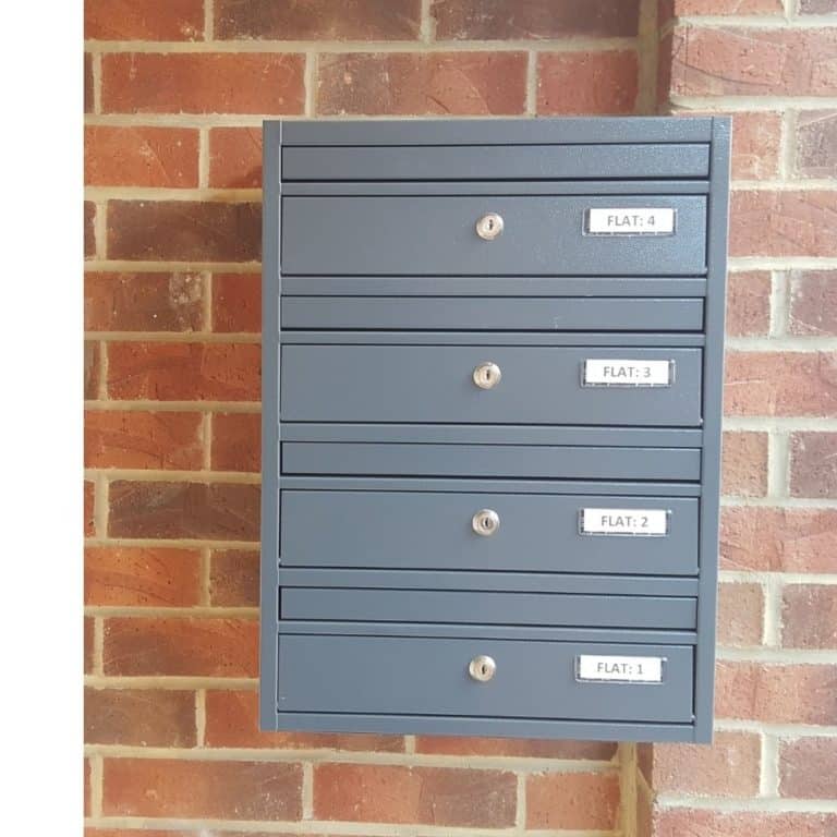 Post Box for Flats Wall Mounted Locking Galvanised Steel Urban Easy E1 Post Boxes For Sale