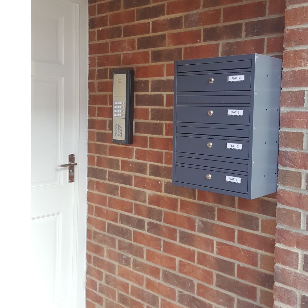 Post Boxes For Flats Anthracite Grey RAL 7016