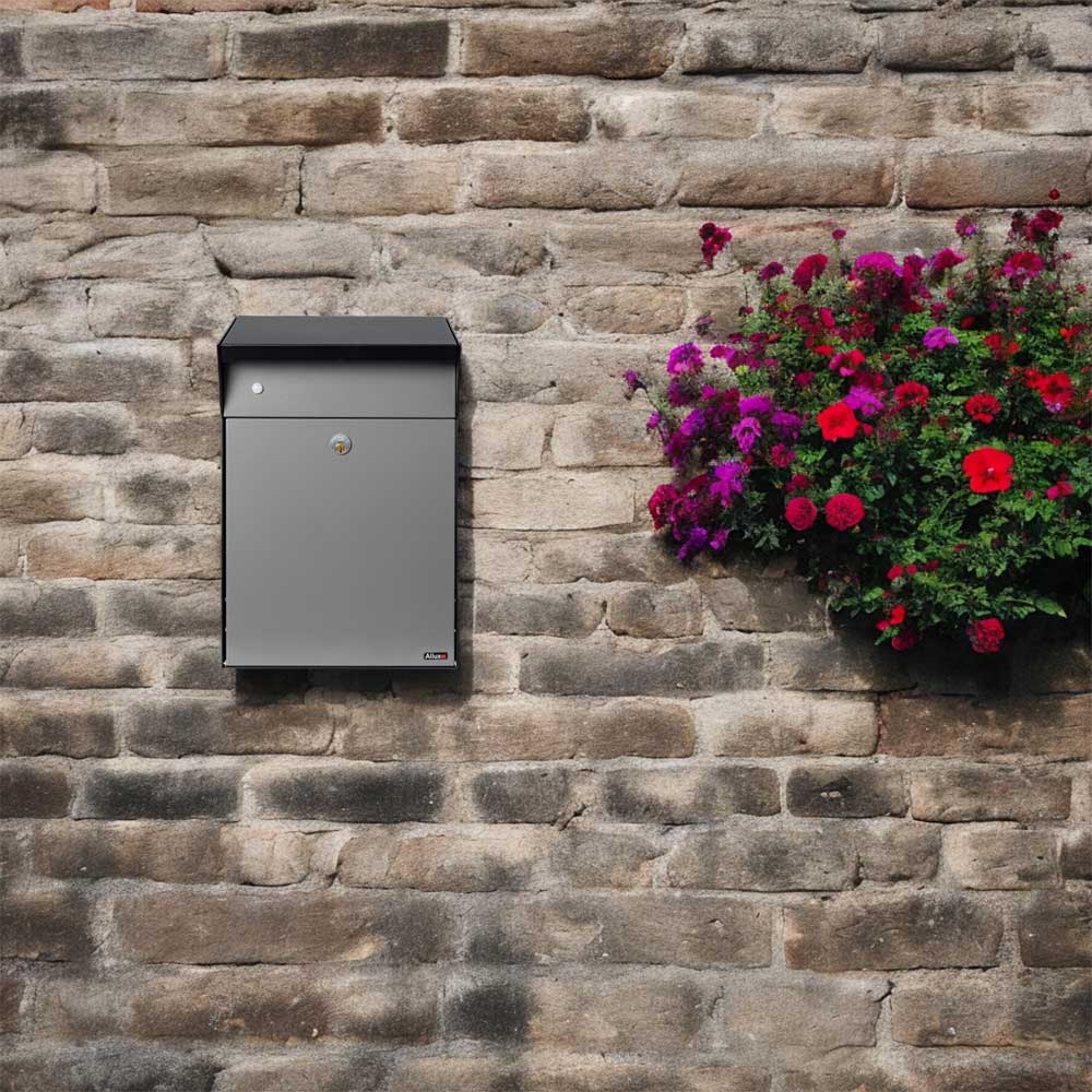 Wall Mounted Designer Post Box Bjorn Villa Light Grey  Photoroom