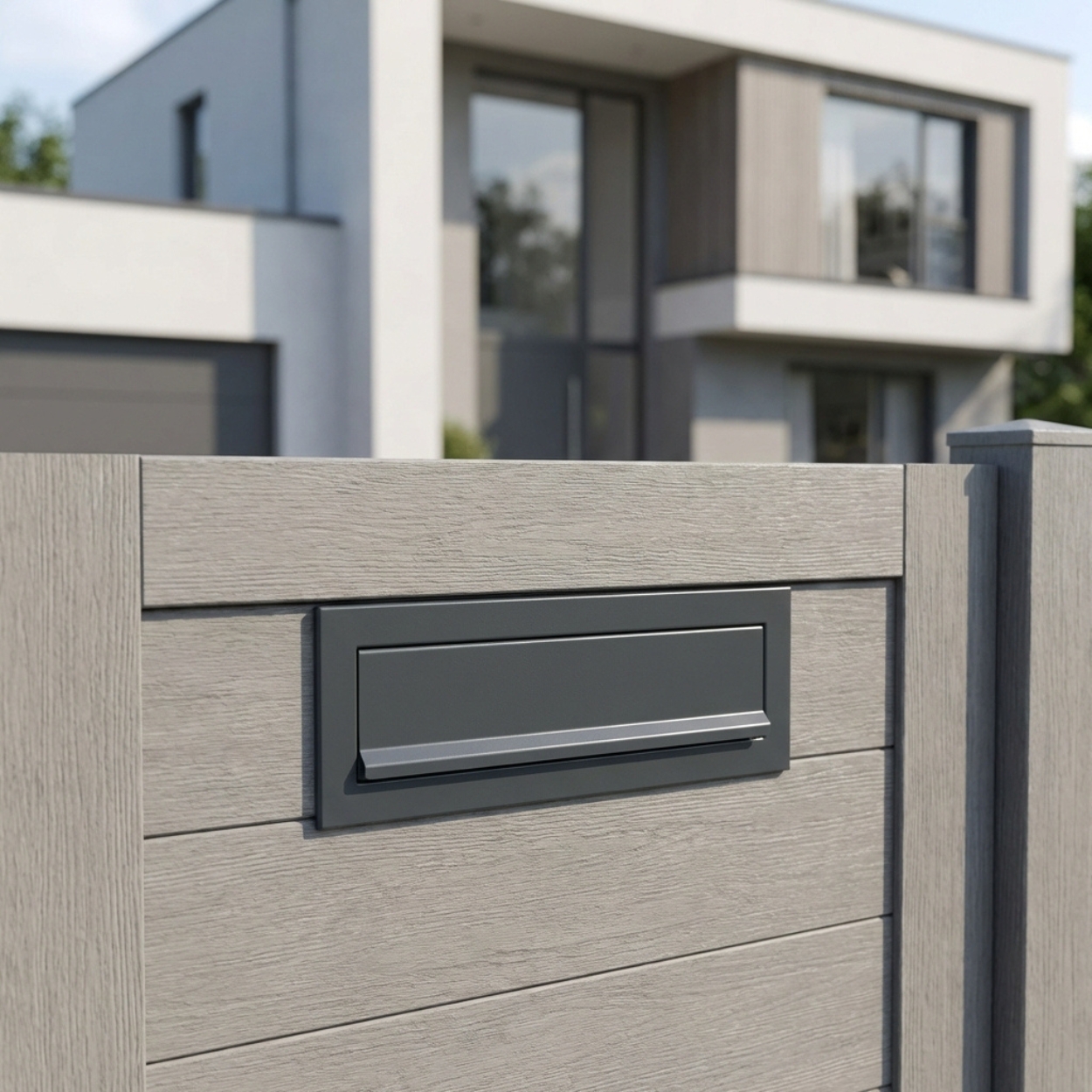 Gate Mounted Post Box LCD 050 Anthracite Grey
