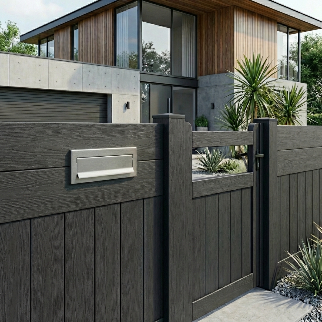 Stainless Steel Through Fence Rear Access Post Box LCD 050 Guardhouse