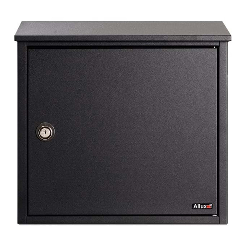 Allux 400 Wall Mounted Letterbox In Black