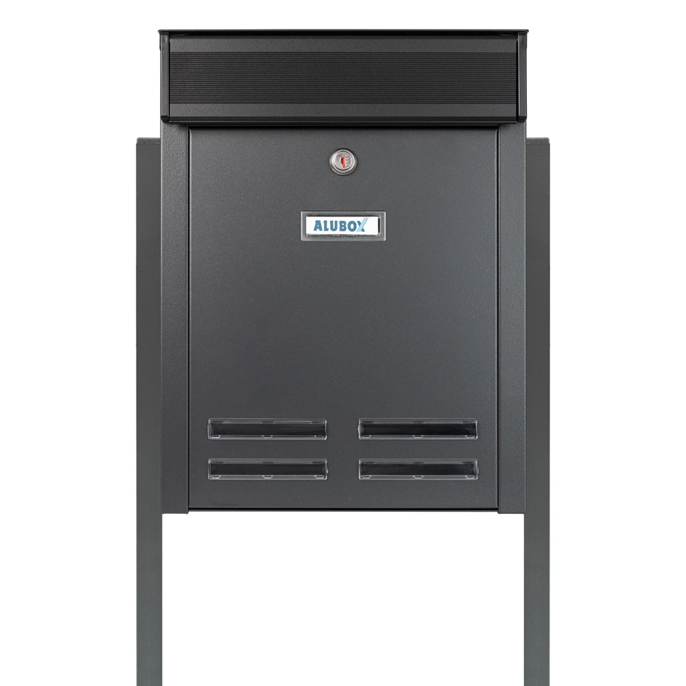 Free Standing External Anthracite Post Box Magnum