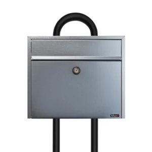 Galvanised Steel Finish Free Standng Post Box Allux LT150 Galvanised Steel Finish Free Standng Post Box Allux LT150