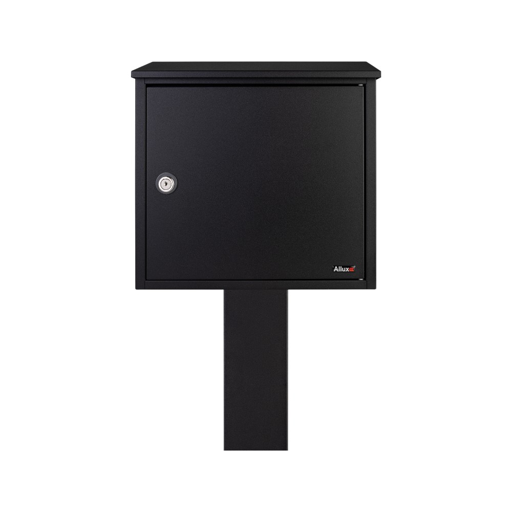 Outdoor Free Standing Letterbox Allux 400 Black Black Stand Outdoor Free Standing Letterbox Allux 400 Black Black Stand