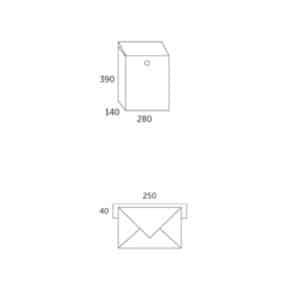 Allux 200 Postbox Drawing Allux 200 Postbox Drawing