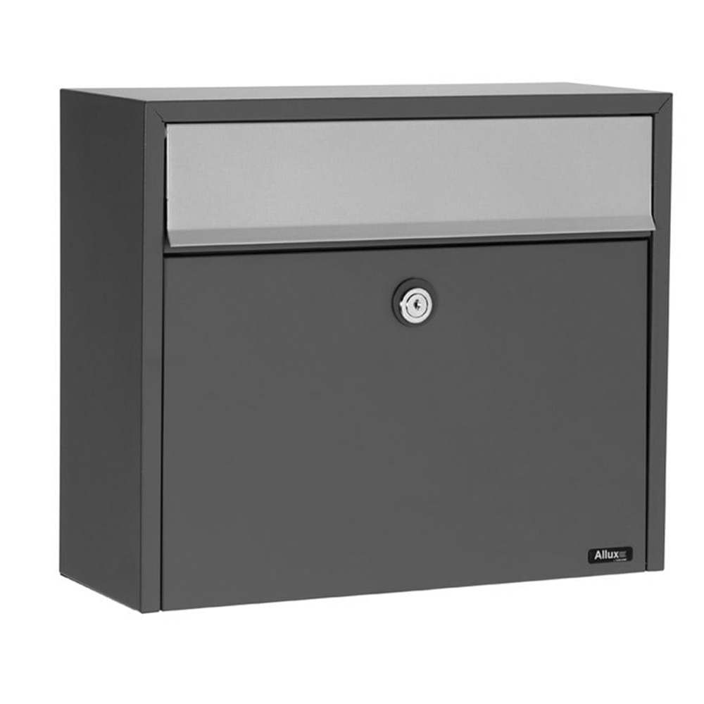 Allux Wall Mounted Letterbox Lt150 Anthracite Grey