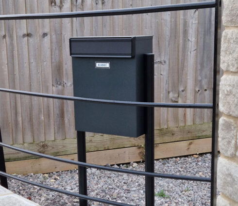 Large Letterbox Magnum Free Standing Rear Access Dark Grey