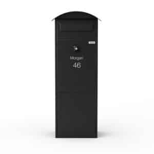 Freestanding Parcel Box Lovisa Black Front Freestanding Parcel Box Lovisa Black Front