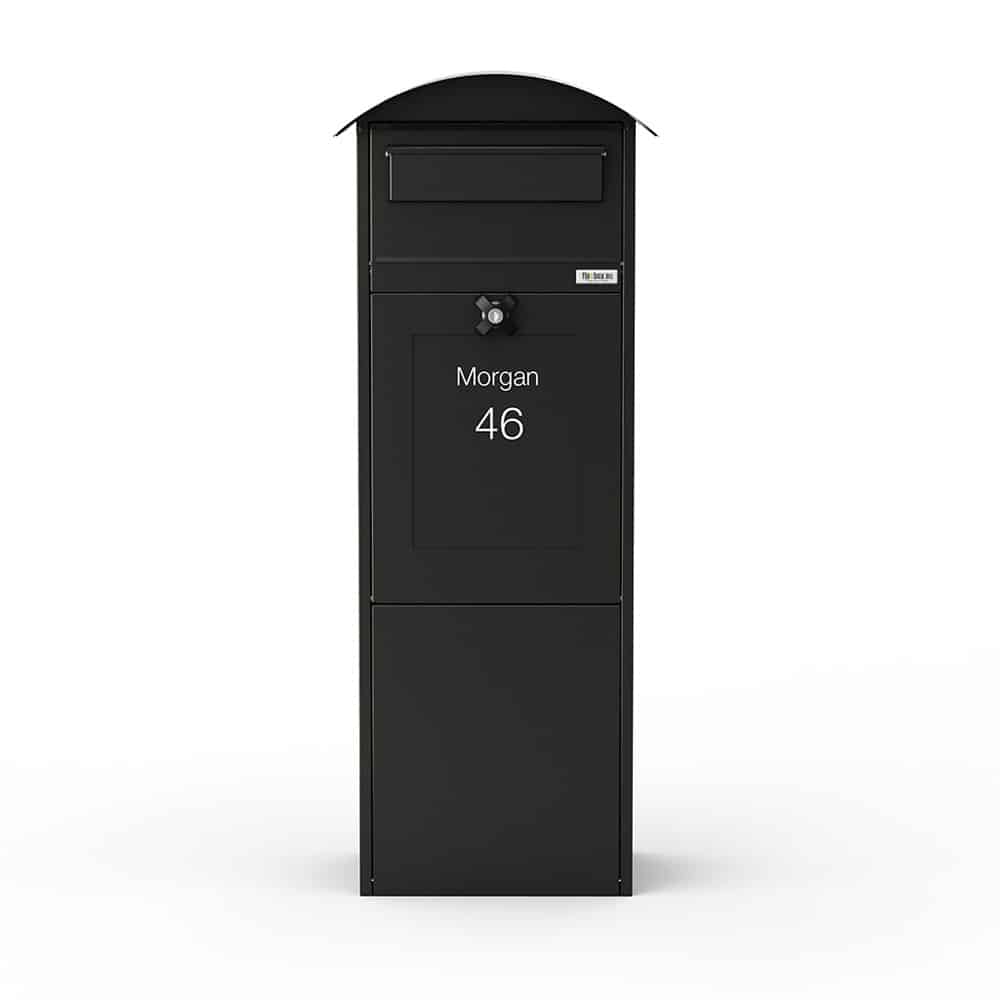 Freestanding Parcel Box Lovisa Black Front
