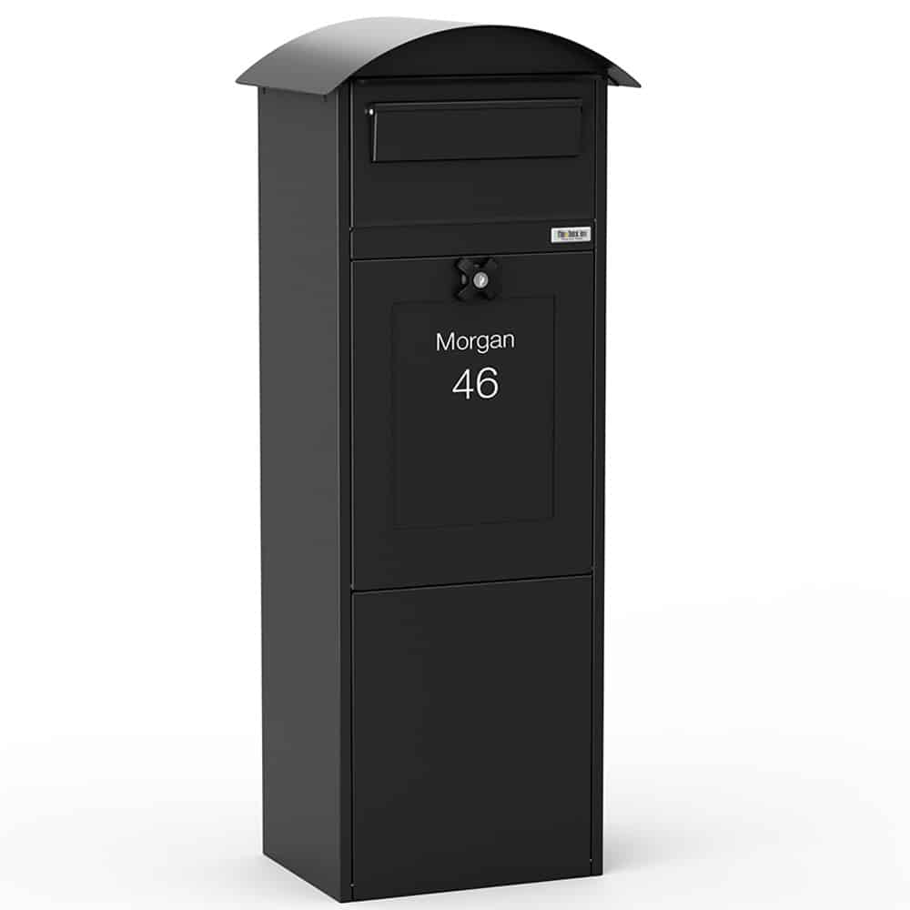 Freestanding Parcel Box Lovisa Black Front3