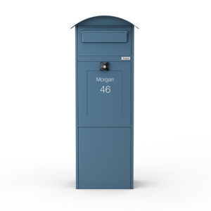 Freestanding Parcel Box Lovisa Blue Front