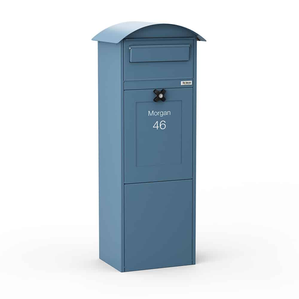 Freestanding Parcel Box Lovisa Blue Front2