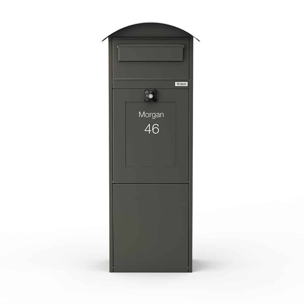 Freestanding Parcel Box Lovisa Dark Grey Front