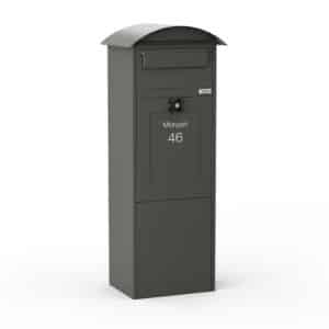 Freestanding Parcel Box Lovisa Dark Grey Front2 Freestanding Parcel Box Lovisa Dark Grey Front2