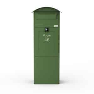 Freestanding Parcel Box Lovisa Green Front Freestanding Parcel Box Lovisa Green Front