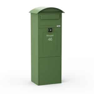 Freestanding Parcel Box Lovisa Green Front2 Freestanding Parcel Box Lovisa Green Front2