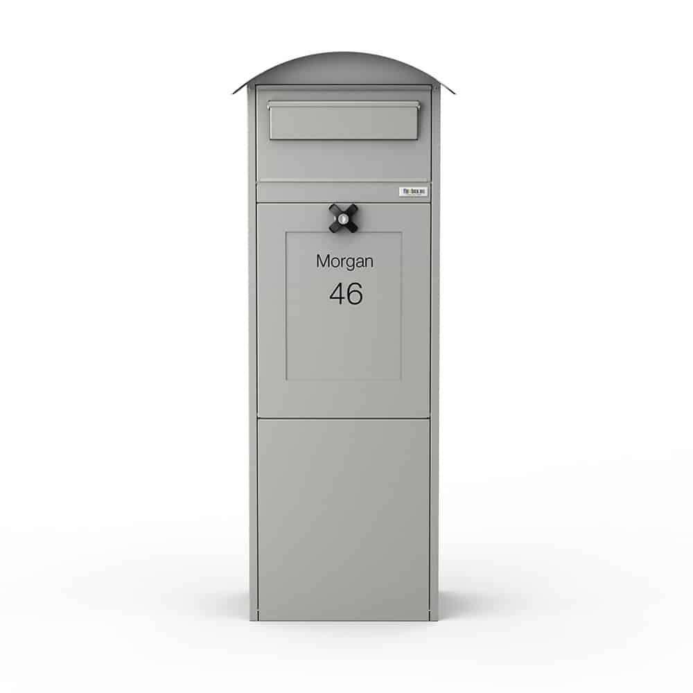 Freestanding Parcel Box Lovisa Light Grey Front