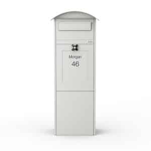 Freestanding Parcel Box Lovisa White Front Freestanding Parcel Box Lovisa White Front