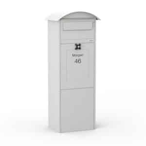 Freestanding Parcel Box Lovisa White Front2 Freestanding Parcel Box Lovisa White Front2