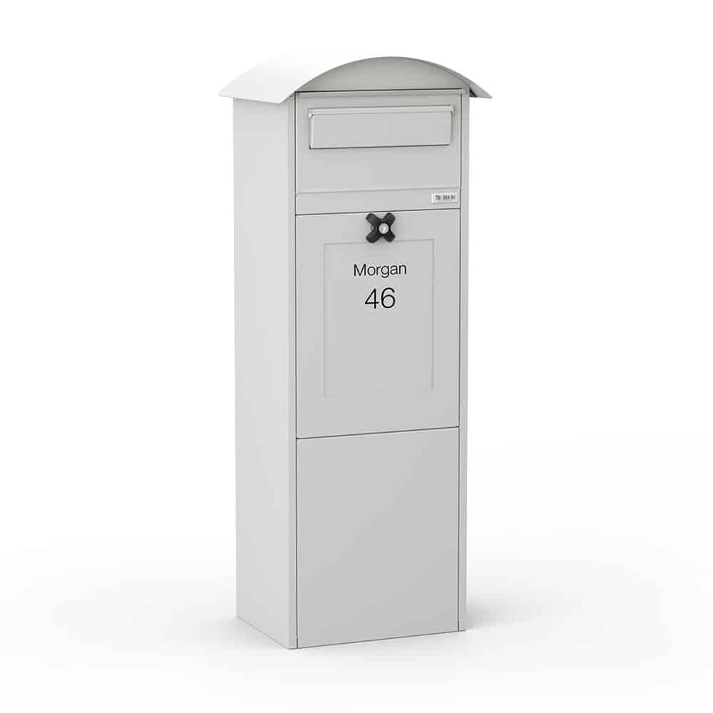 Freestanding Parcel Box Lovisa White Front2