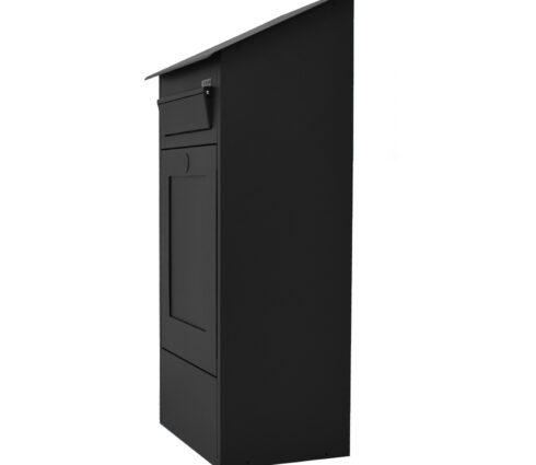 Freestanding Post Box Gustaf Black Rear Access 3