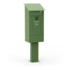 Freestanding Post Box Gustaf Green Front2