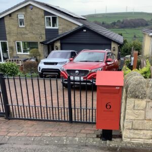 Outdoor Front Access Free Standing Post Box Gustaf Red Outdoor Front Access Free Standing Post Box Gustaf Red