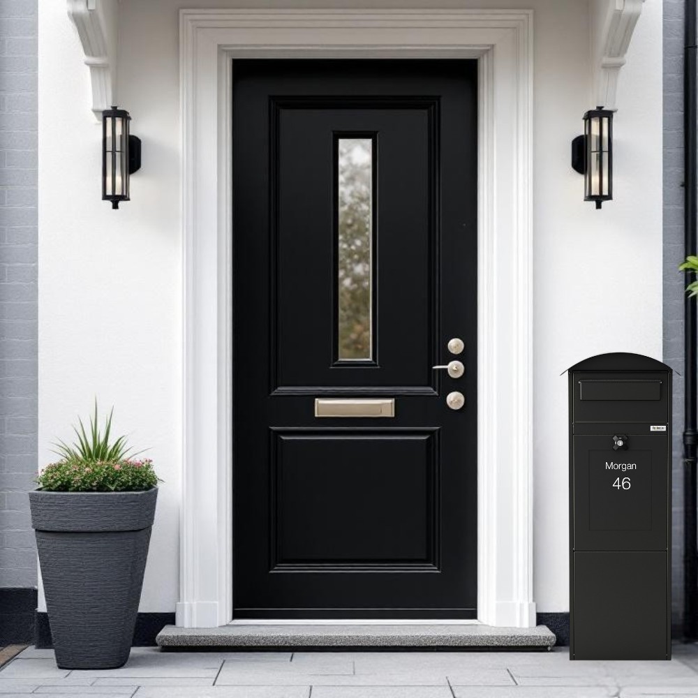 Outdoor Parcel Box For Home Free Standing Parcel Drop Box Lovisa Black