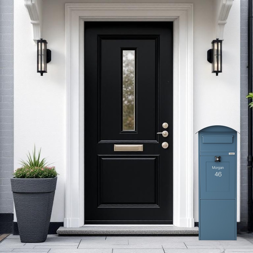 Outdoor Parcel Box For Home Free Standing Parcel Drop Box Lovisa Blue