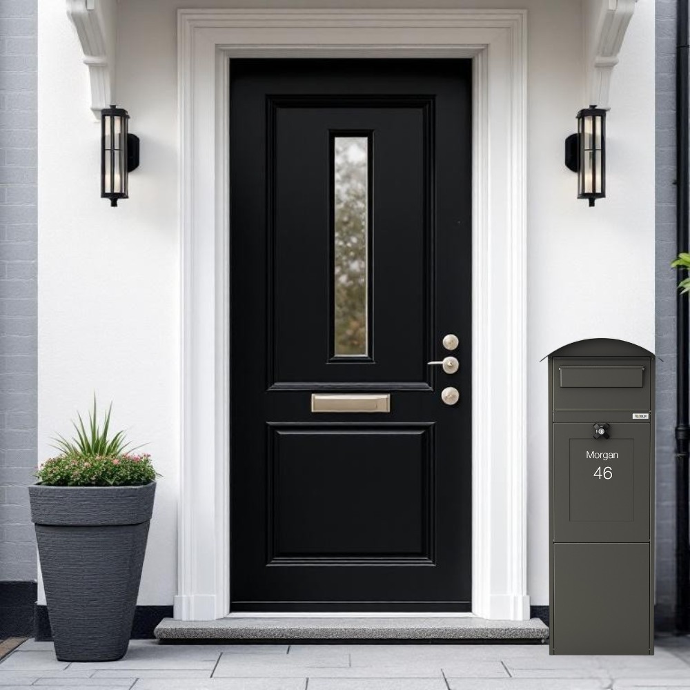 Outdoor Parcel Box For Home Free Standing Parcel Drop Box Lovisa Dark Grey