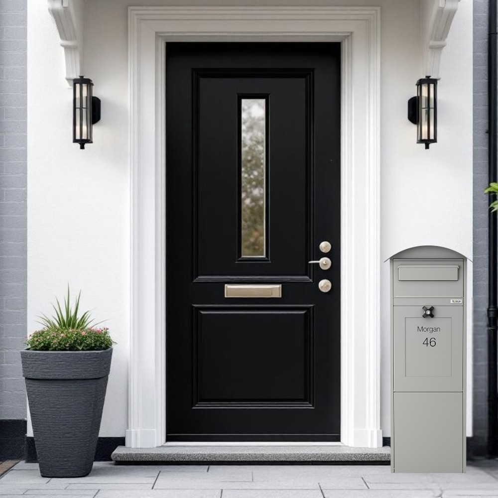 Outdoor Parcel Box For Home Free Standing Parcel Drop Box Lovisa Light Grey