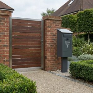 Post Box On The Pole Gustaf Free Standing Anthracite Grey Post Box On The Pole Gustaf Free Standing Anthracite Grey