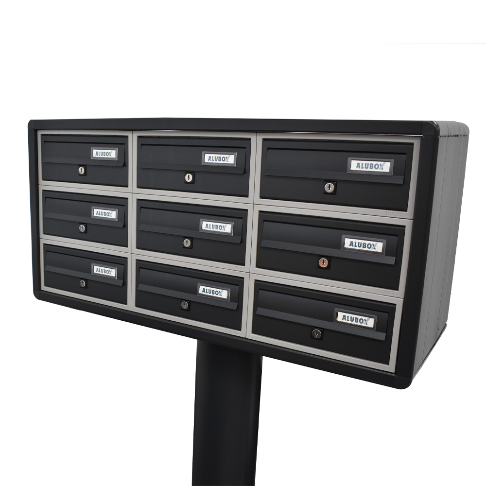 Tocco Di Italia Modular 270 Freestanding Letterboxes For Flats Anthracite Grey Front