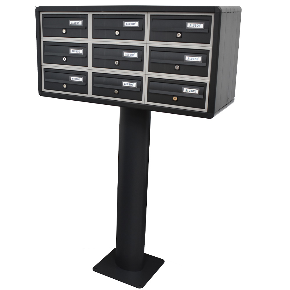 Tocco Di Italia Modular 270 Freestanding Letterboxes For Flats Anthracite Grey Front1