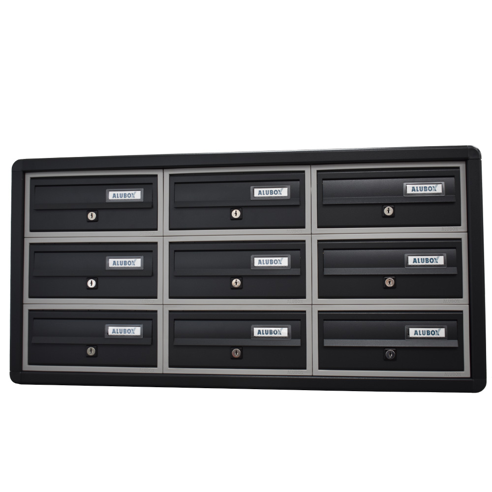 Tocco Di Italia Modular 270 Wall Mounted Letterboxes For Flats Anthracite Grey