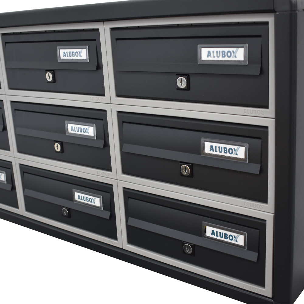 Tocco Di Italia Modular 270 Wall Mounted Letterboxes For Flats Anthracite Grey2
