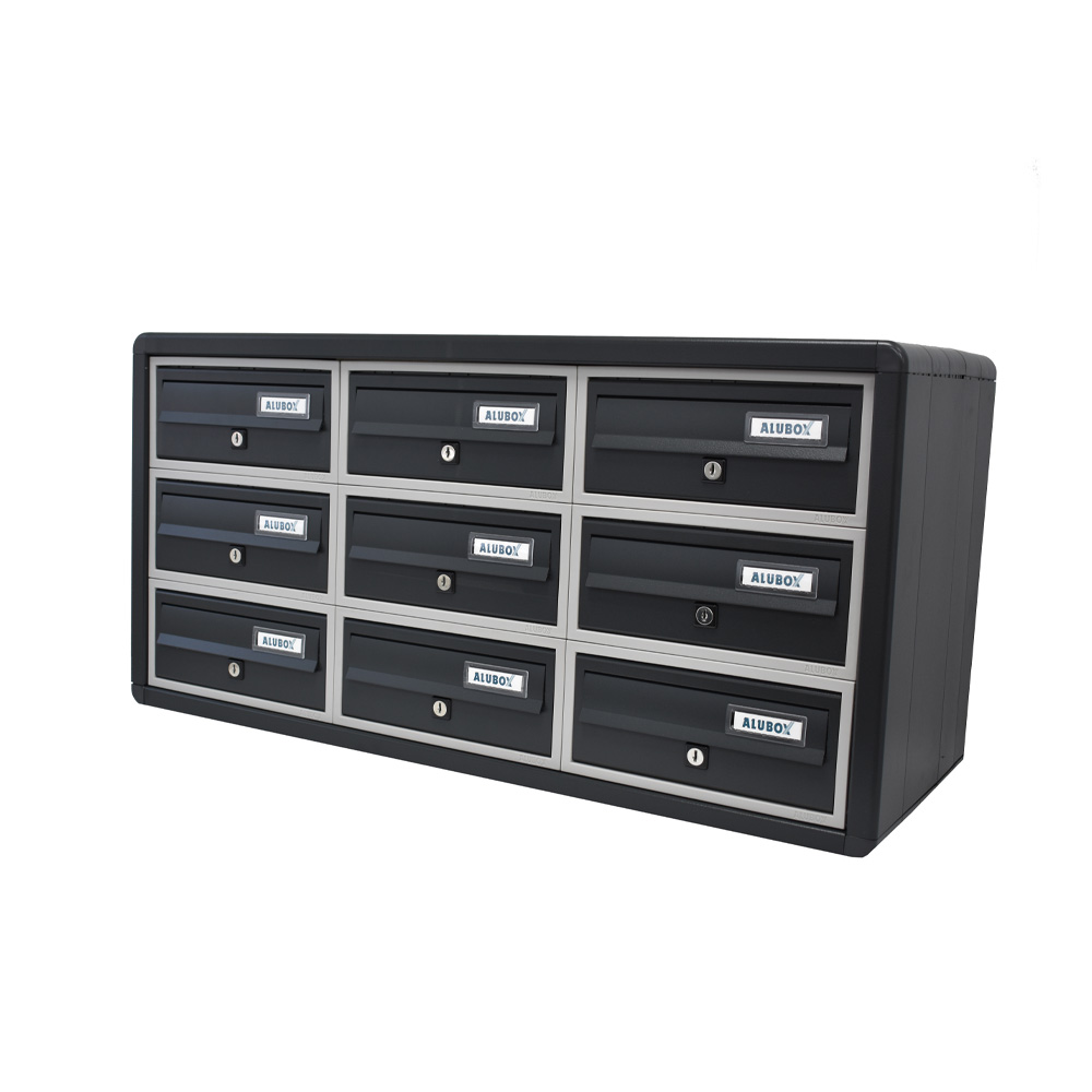 Tocco Di Italia Modular 270 Wall Mounted Letterboxes For Flats Anthracite Grey4