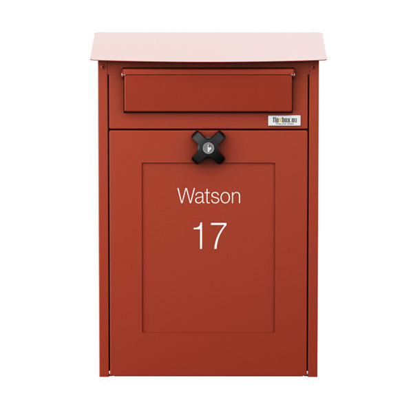 Wall Mounted Post Box Albert Red Front
